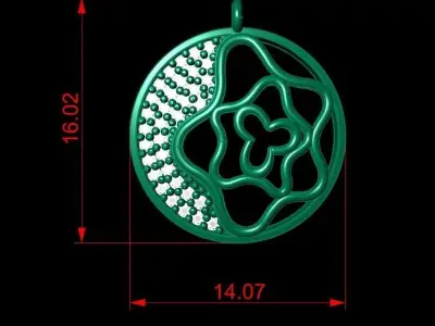 Pendant P087 3D Print Model 3D print model