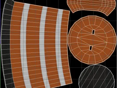 Traffic Drum  - PBR  Low-poly 3D model