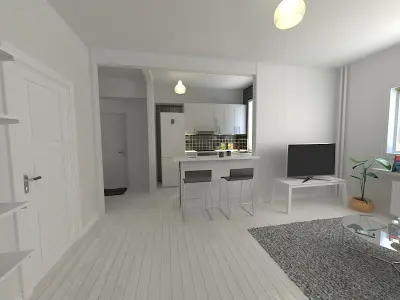 Kitchen Living Room 3D model