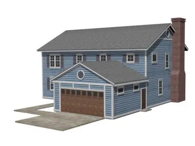 House Low-poly 3D model 24