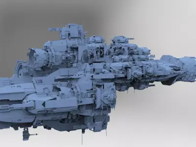 Alien Stargate Ship 4 3D model