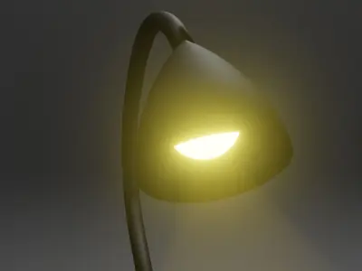 lamp 3d model with light 3D model