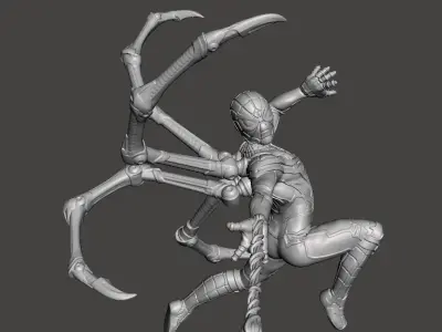 spiderman with base 3d model for 3d printing  3D print model