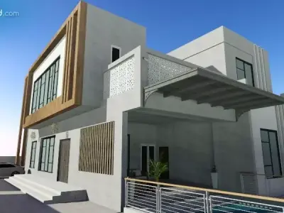 Modern House Design A53 DWG SketchUp 3D model