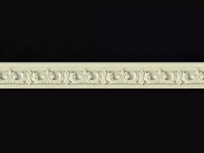 carved baguette 3D model 6