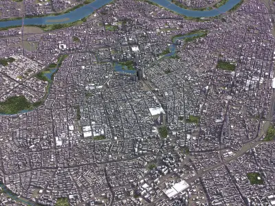 Shenyang - 3D City Model Low-poly 3D model