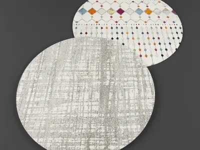 Round rugs04 3D model