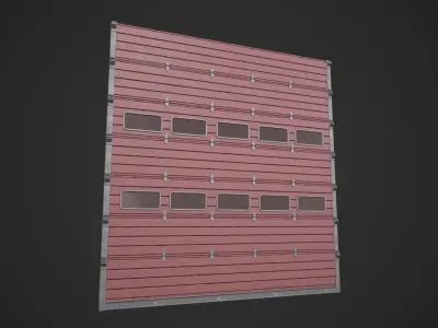 Garage Sliding Door Low-poly 3D model