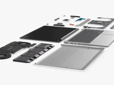  HP EliteBook X G1a Laptop Disassembled View 