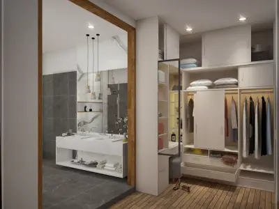 Modern luxrious Style bath  Free 3D model