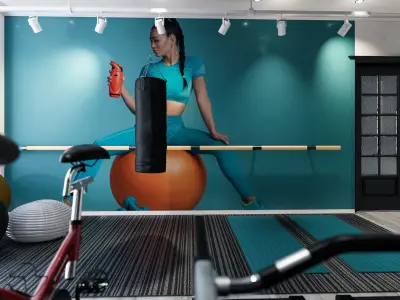 D5 render fitness room scene 3D model 3D model