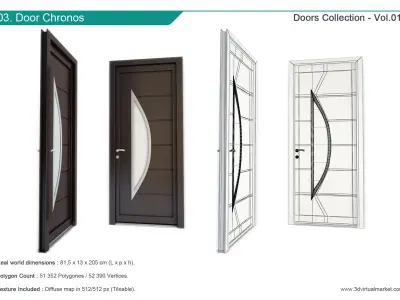 Modern Doors Collection 3D model