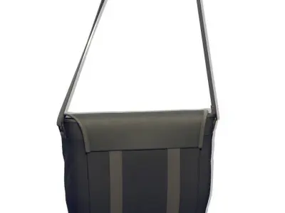 Cartoon High Poly Subdivision Bag Blue Low-poly 3D model