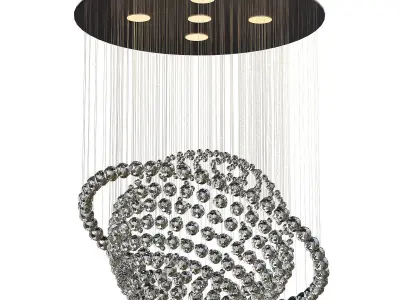 SS  Modern Crystal 5 Light Chandelier 3D model