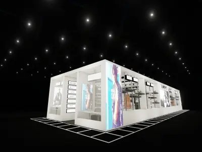 Brandys Store Booth Design 3D model