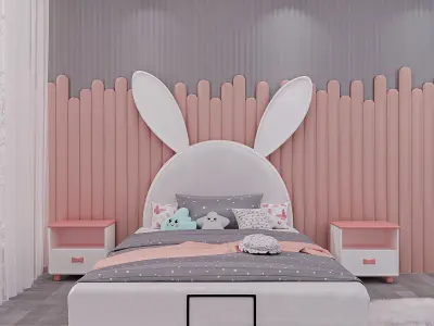 Linsy rabbit bed for children  3D model