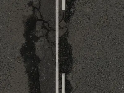 Highway Road with 4k textures and blender file included 3D model