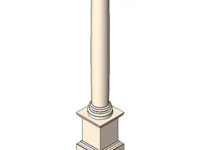 Column w Pedestal Free 3D model