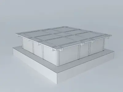 pillars house in minecraft 3D model