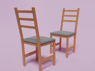 Lerhamn Chair Free low-poly 3D model