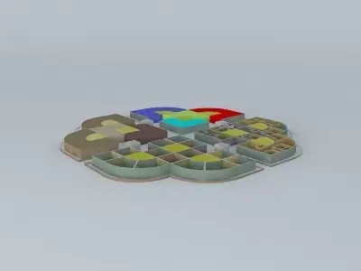 Legend complex walls 3D model