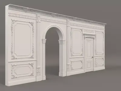 Wall Molding in Classic French style 2 3D model