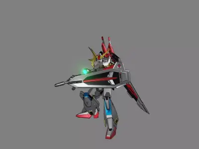 Attacker Gundam 17 3D model