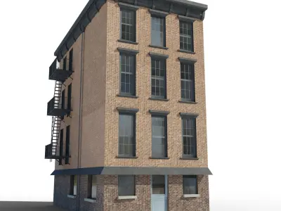 NY Buildings 001 Low-poly 3D model