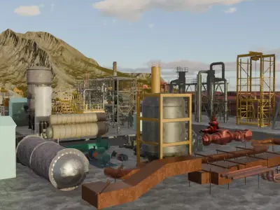 Industrial Complex Overview 3D model
