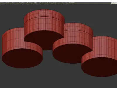 Drum chandelier Low-poly 3D model