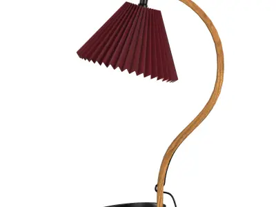 1970s Pleated Caprani Table Lamp 3D model