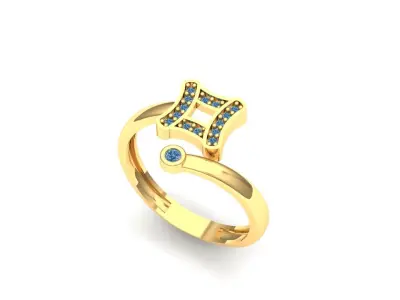 horoscope rings 3D model