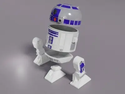 R2D2 Chibi Fan Art Star Wars 3D print model