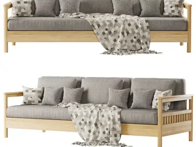 Tribeca outdoor three-seater sofa  3D model