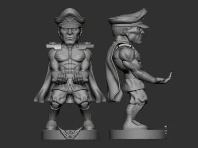 Bison Street Fighter joystick holder 3D print model