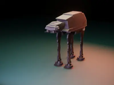 Star wars AT-AT model Low-poly 3D model
