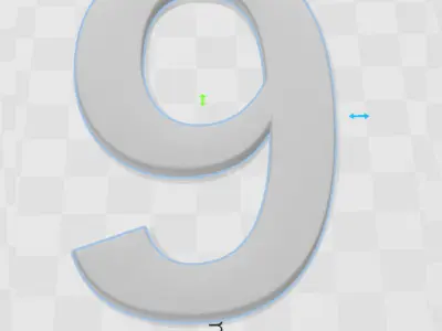 Number 9 3D print model