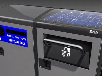 Bigbelly Double Station Low-poly 3D model