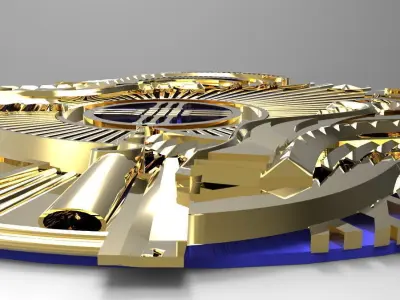 Coat of Arms of Republic of Kazakhstan 3D model