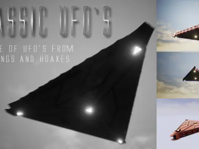 UFO - KIT-Bash 1 - 16 Low Poly PBR Ufo pack Low-poly 3D model