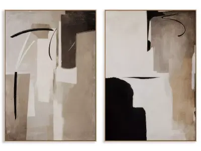 Abstract Painting Frame set 3D model 548