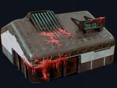 Doomed Hangar Low-poly 3D model