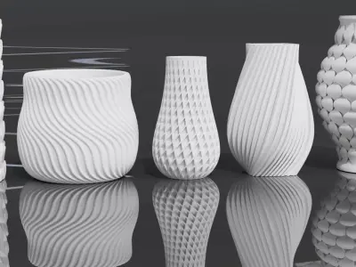 Faceted Geometric Vase 3D print model