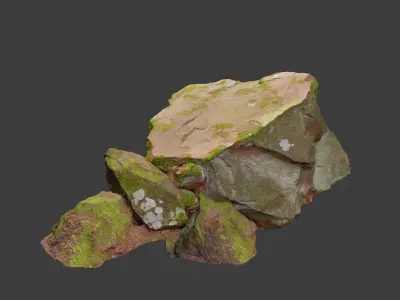 Rock stone sandstone Scans - 3D PBR Low Poly Pack 3D model