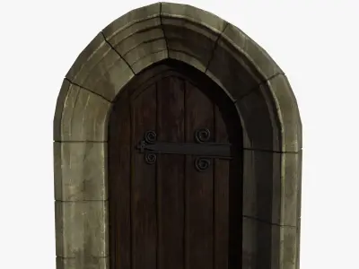 Medieval Door  Low-poly 3D model