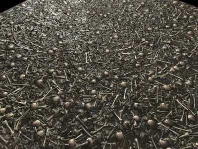 Massive Bones Floor Low-poly 3D model