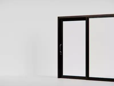 Window with sliding door 220x10x210 Free 3D model