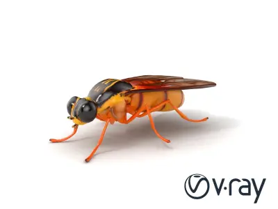 Bioluminescent Firefly 3D model pack Low-poly 3D model