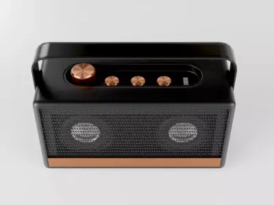 Premium Retro-Style Wireless Speaker 3D 3D model