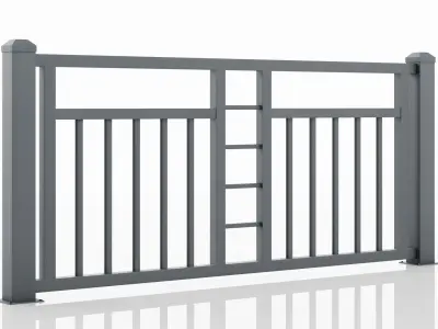 Aluminum Fence Panel -Model 6 - 3D model